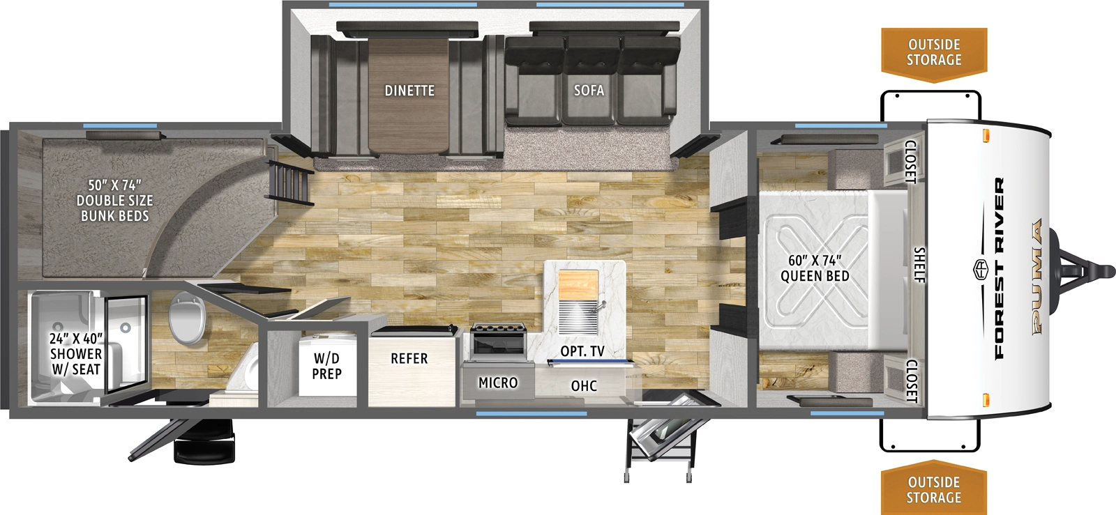 Puma Camping Edition 284BHCE Floorplan